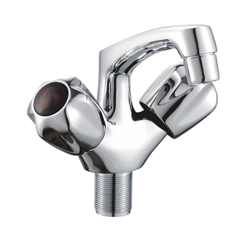 ডাবল হ্যান্ডেল একক গর্ত শৈলী বেসিন কল