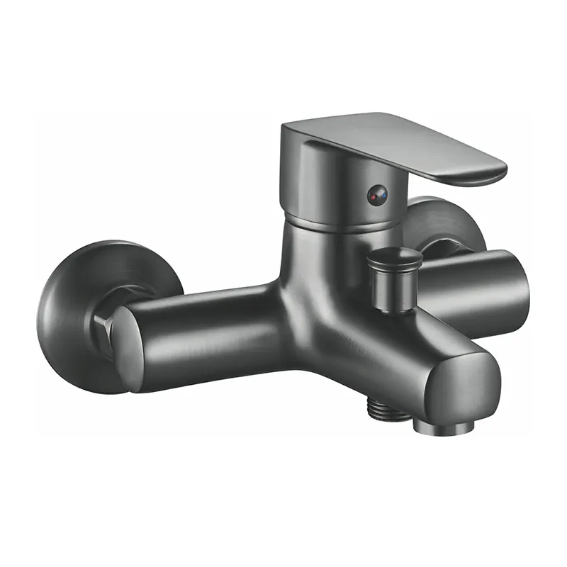 গুনধাতুর ধূসর বাথটাবের কল